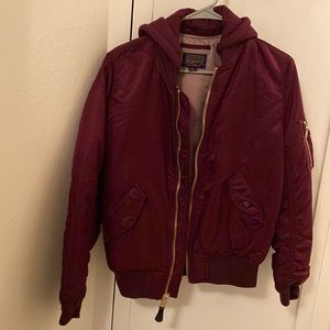 Alpha industries red bomber jacket